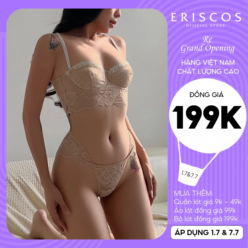 Bra Ren Corset Gợi Cảm Sang Chảnh Nu Mix Trắng Cup Ngực Có Gọng Nâng Có Mút Lót Lắp Rời Eriscos