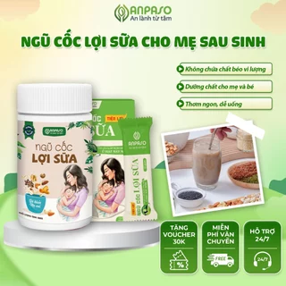 Ngũ Cốc Lợi Sữa Cho Mẹ Sau Sinh Anpaso - Ngũ Cốc Dinh Dưỡng Hạt Óc Chó Macca Hạt Điều Hạnh Nhân Không Đường 500g