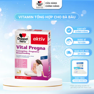 Vitamin Tổng Hợp Cho Bà Bầu Vital Pregna Doppelherz Hỗ Trợ Mẹ & Bé Phát Triển Khoẻ Mạnh Suốt Thai Kỳ (Hôp 30 Viên)