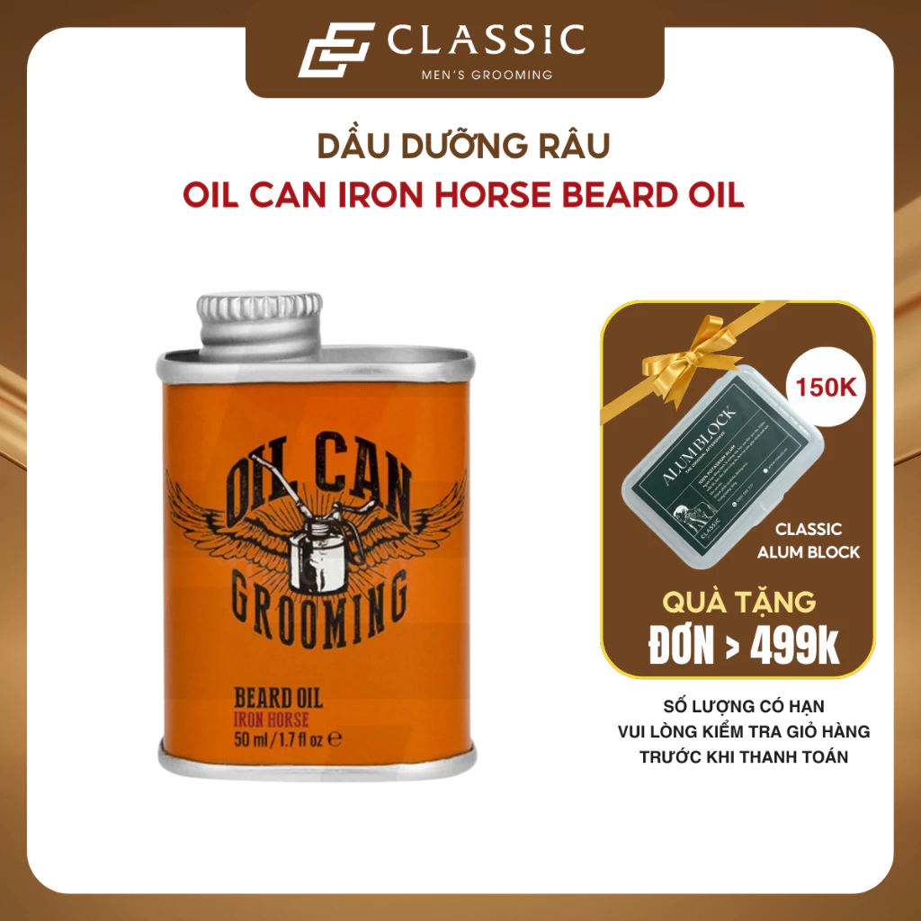 Dầu Dưỡng Râu Oil Can Grooming Iron Horse Beard Oil