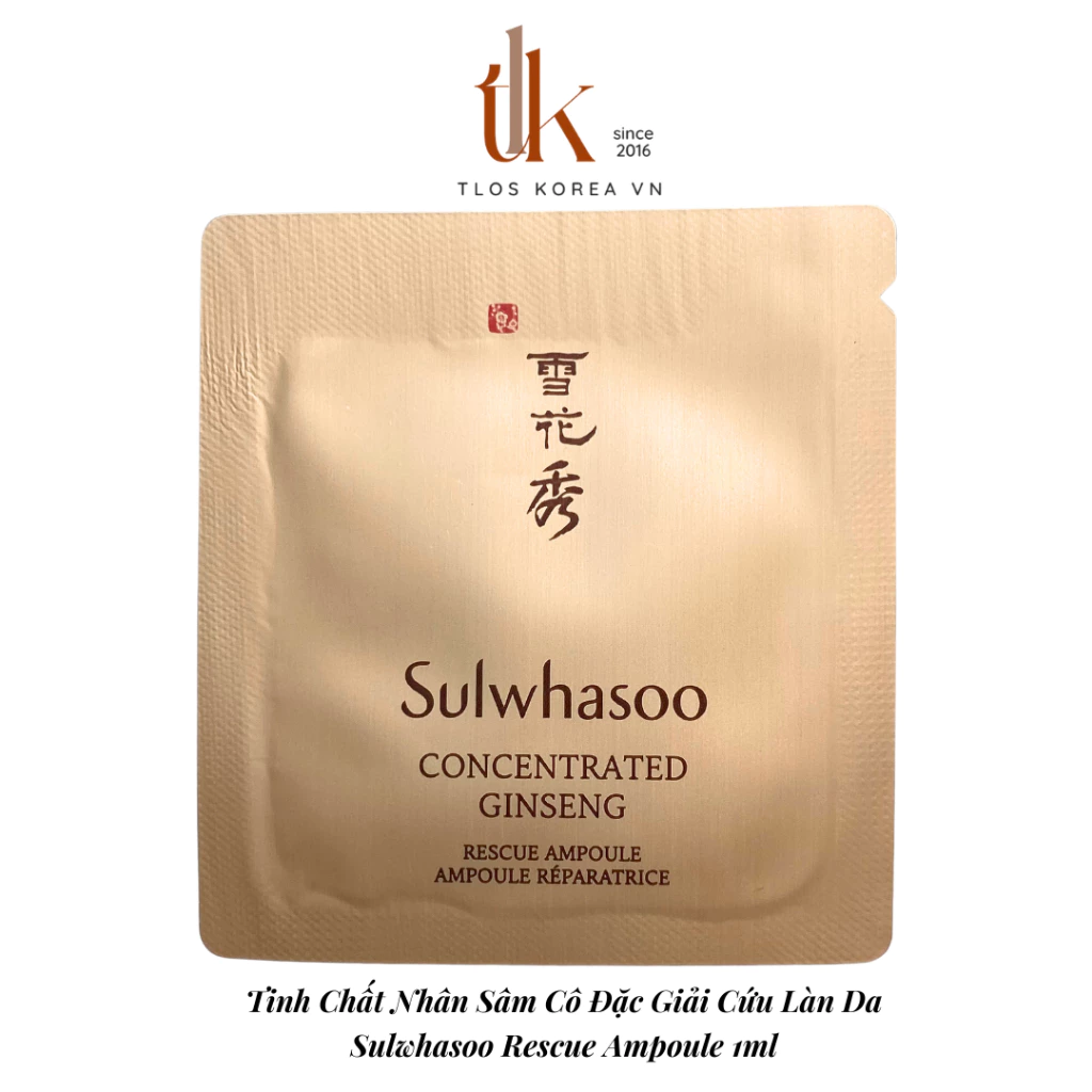 Tinh Chất Nhân Sâm Cô Đặc Giải Cứu Làn Da Sulwhasoo Rescue Ampoule 1ml