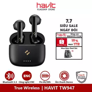 Tai nghe không dây Havit TW947 Bluetooth 5.3 - Hàng chính hãng