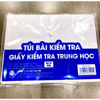 GIẤY KIỂM TRA 50 TỜ ĐÔI CAO CẤP GIẤY KIỂM TRA CẤP 2 KẺ NGANG HẢI TIẾN.HÀNG LOẠI 1