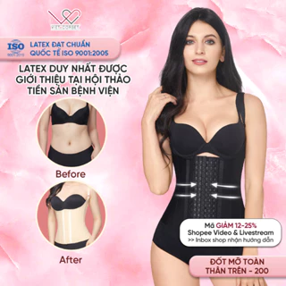 Đai Nịt Bụng Chuẩn Quốc Tế VIETCORSET Latex Gile Slim 200 - Latex Giảm Mỡ Bụng & Lưng Hiệu Quả -HẠ SIZE MIỄN PHÍ