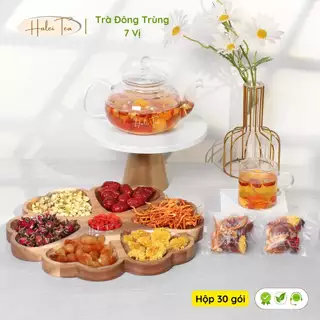 Trà Đông Trùng 7 Vị Thảo Mộc Bồi Bổ Sức Khỏe, Điều Hòa Đường Huyết, An Thần - Halei Tea