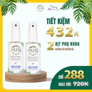 Xịt Phụ Khoa HH 50ml Chiết Xuất Thảo Mộc, Kháng Khuẩn Ngăn Mùi Hiệu Quả, Hương Thơm Dịu Nhẹ Dễ Chịu, Chai cầm tiện lợi