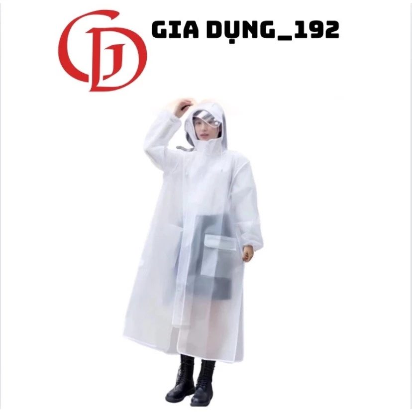 Áo Mưa Trong Suốt PLSHARK Có Khoá Kèm Khúc Cài Phía Ngoài Chống Mưa Bão Chống Thấm Nước Tuyệt Đối [ HÀNG NHẬP KHẨU ]