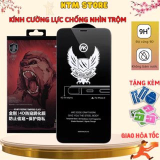 Kính cường lực iphone chống nhìn trộm KK 4D KTMStore,bảo vệ loa, 7plus/8plus/x/xs/11/12/13/14/pro/max/ 14 promax.