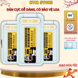 Kính cường lực iphone KK KTMStore tự dán chống bụi,có bảo vệ loa 7plus/8plus/xs max/11pro max/ 12 13 14 Pro max