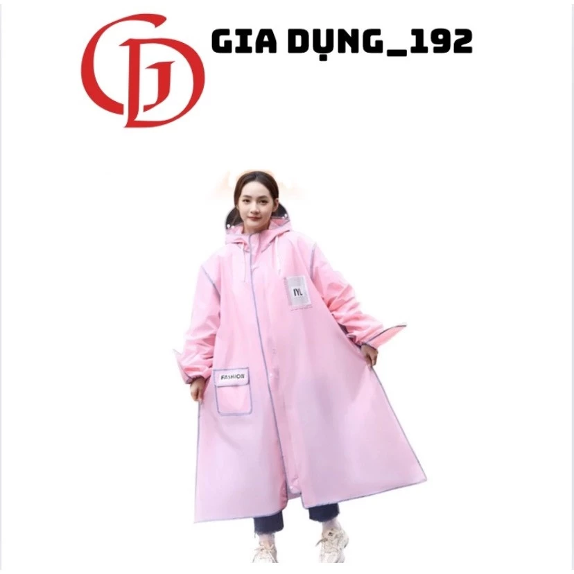 Áo mưa 1 người thời trang in hình gấu có khoá kéo kèm cúc cài chống nước chống thấm tuyệt đối