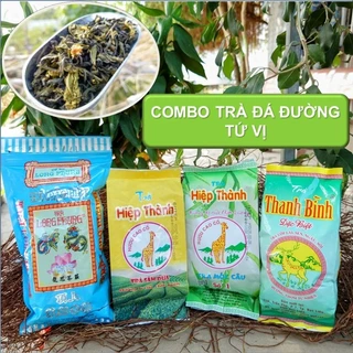 [TRÀ ĐÁ ĐƯỜNG] Combo 4 Loại Trà Long Phụng - Sâm Dứa - Móc Câu HT - Thanh Bình - 310gram