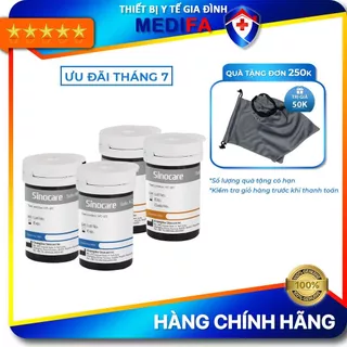 Combo 50 Que Thử Đường Huyết Và 50 Que Thử Axit Uric ( Gout) Dùng Cho Máy Sinocare Safe AQ UG