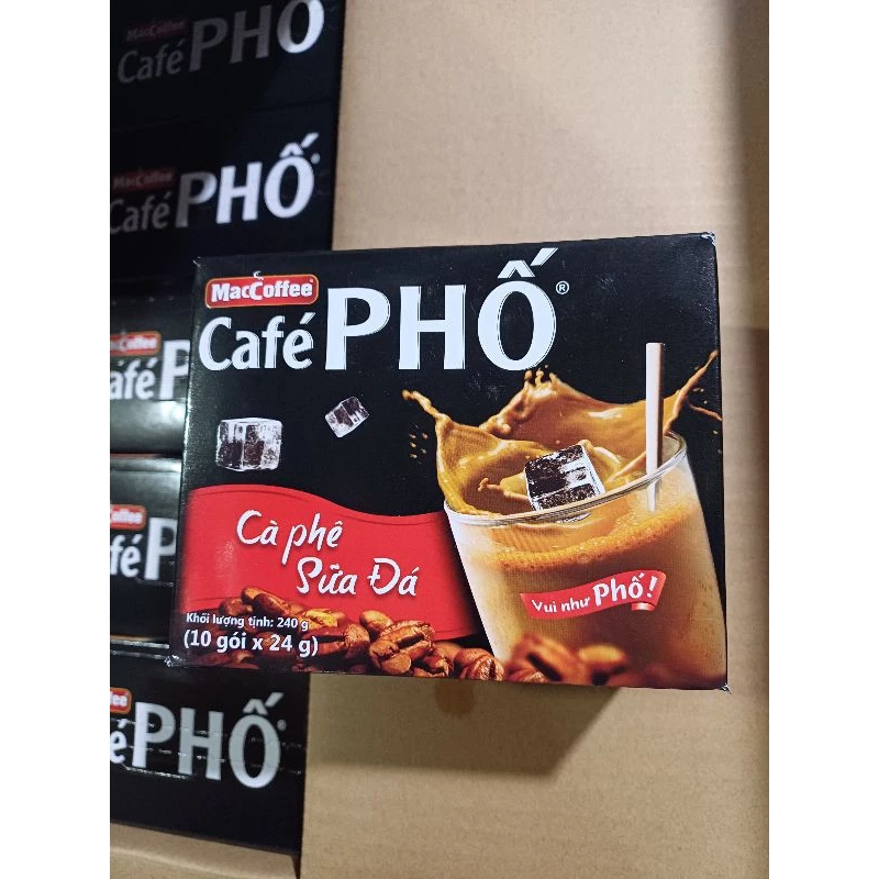 Cà phê sữa  hòa tan PHỐ hộp 10 gói