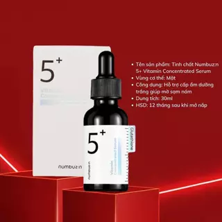 Tinh chất dưỡng sáng da , giảm thâm nám Numbuzin No.5 Vitamin Concentrated Serum 30ml