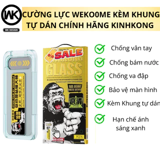 Kính cường lực WEKO0ME Hàng Cao Cấp WTP-TC07 tự dán ,khung Nano chống bụi màng loa XR 11 12 13 14 15 Pro Max