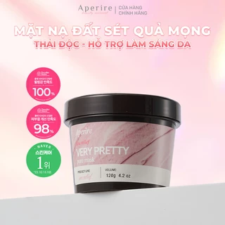 Mặt Nạ Đất Sét Quả Mọng Thải Độc Và Làm Sáng Da Cho Da Nhạy Cảm Aperire Spa Relief Berry Pretty Pore Mask 120g (HỒNG)