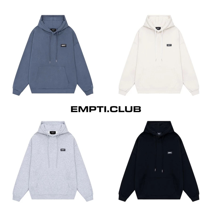 Áo Hoodie EMPTI TAG SU 4 MÀU EMPTI.CLUB – Áo Hoodie Nỉ Nhiều Màu Form Rộng Unisex HD-01