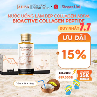 Nước Uống Làm Đẹp Collagen ADIVA Tem Trắng (14 Chai/Hộp)- Giúp Làn Da Săn Chắc, Ảm Mịn Và Căng Bóng