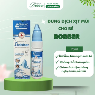 Dung dịch xịt mũi Bobber Nano Bạc cho bé, dung dịch xịt rửa mũi cho bé, xịt mũi hiệu quả nhanh cho sổ mũi nghẹn mũi