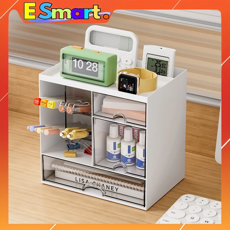 Tủ Đựng Đồ Đa Năng Để Bàn Cao Cấp - Hộp Đựng Mỹ Phẩm Mini Decor Bàn Học, Bàn Làm Việc Có Ngăn Kéo Xếp Chồng Tiện Lợi
