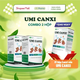 Combo 2 hộp Canxi sữa non hộp 20 gói UMI CANXI với nguyên liệu nhập khẩu Châu Âu