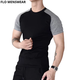 Áo thun nam body Flo Menswear gân phối raplag nam màu lạ thoáng mát