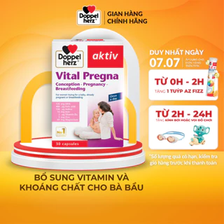 Viên uống vitamin bầu Doppelherz Vital Pregna bổ sung vitamin và khoáng chất cho bà bầu (Hộp 30 viên)