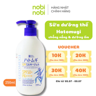 Sữa Dưỡng Thể Toàn Thân Reihaku Hatomugi Dưỡng Ẩm và Làm Sáng Da SPF50+ PA++++ 250ml (Hàng chính hãng)