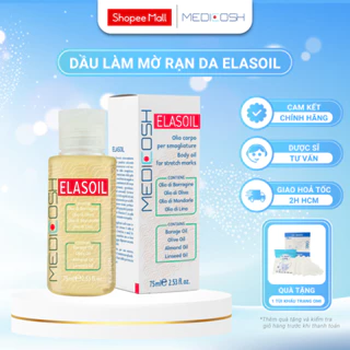 Dầu Làm Mờ Rạn Da Hữu Cơ Elasoil Medicosh Phòng & Làm Mờ Rạn Da Cho Bà Bầu, Sau Sinh, Do Tăng Cân Nhanh (Chai 75ml)