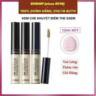 [Tặng Mút] Kem che khuyết điểm the saem Cover Perfection Tip Concealer SPF28 PA++ 6.5g