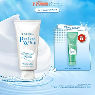 SỮA RỬA MẶT ĐỀU MÀU MƯỚT MỊN SENKA PERFECT WHIP WHITE CLAY 120G