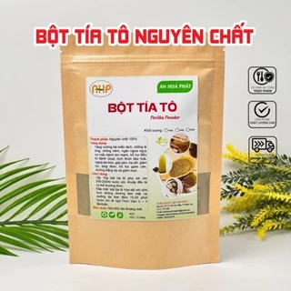 Bột lá tía tô nguyên chất 100g - Giảm mụn, sáng da, mờ thâm nám, hỗ trợ bệnh gout