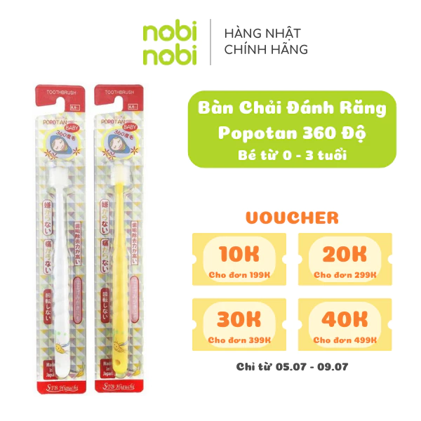 Bàn Chải Đánh Răng Cho Bé Popotan S Select 360 Độ Lông Mềm (Hàng chính hãng)