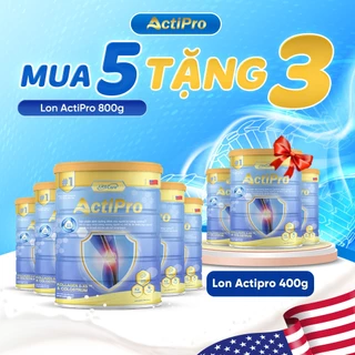 Mua 5 TẶNG 3 Lon 400G, Sữa Non ACTIPRO 850G Dinh Dưỡng Cho Người Viêm Khớp, Thoái Hóa, Trẻ Hóa Xương Khớp Chống Viêm