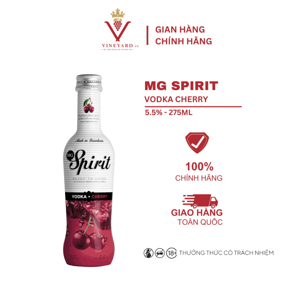 Rượu Trái Cây MG Spirit Vodka Cherry 5.5% 275ML