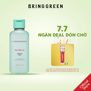 Nước Hoa Hồng Giảm Mụn Làm Dịu Da Tràm Trà BRING GREEN Tea Tree Cica Soothing Toner 250ml/ 510ml