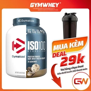 Iso100 Dymatize whey Protein Hydrolyzed - Sữa Dinh Dưỡng Hỗ Trợ Tăng Cơ Giảm Mỡ Iso 100 Dymatize 5lbs