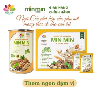 NGŨ CỐC LỢI SỮA CAO CẤP MIN MIN CURCUMIN  VỊ HẠT_ NGŨ CỐC BẦU CHUẨN ORGANIC 500g