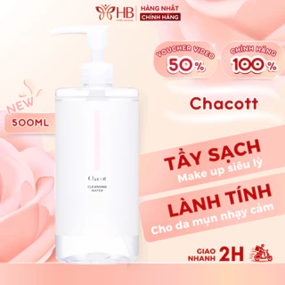 Nước tẩy trang Chacott for Professionals Cleansing Water Nhật Bản 500ml, sạch sâu, cấp ẩm, lành tính - Mẫu mới