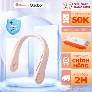 Quạt đeo cổ sạc pin tiện lợi mang đi học, đi chơi, tập GYM, pin trâu GAABOR FL03M-PK01A - HÀNG CHÍNH HÃNG