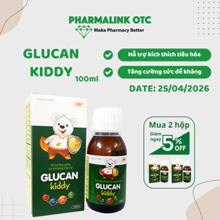 Siro tăng đề kháng Glucan Kiddy gấu nga hàng ngày, giúp ăn ngon cho bé - Lọ 100ml - PharmaOTC