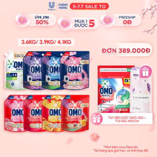 Nước giặt OMO Matic 3,6kg/3.9kg/ 4.1kg (Túi)