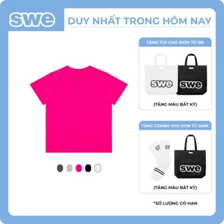 (Tặng Tote Hoặc Tặng Combo Tote và Vớ) Áo thun SWE unisex form baby tee TYPE BABY TEE - Hồng