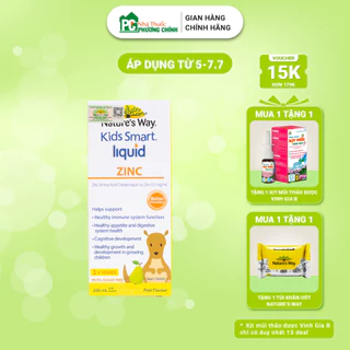 Kẽm Nước Nature's Way Kids Smart Liquid Zinc Giúp Tăng Cường Sức Đề Kháng Cho Bé (Chai 100ml - 200ml)