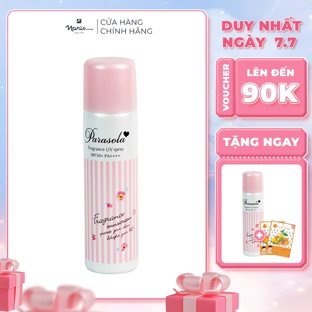 Xịt Chống Nắng Naris Cosmetics Dưỡng Sáng Da Parasola UV Spray SPF50+ PA++++ 90g