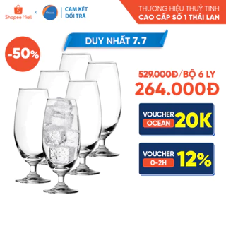 [Cam Kết Đổi Trả Nếu Vỡ] Bộ 6 Ly Rượu Thủy Tinh Ocean Classic Juice 310ml - Chính Hãng