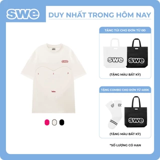 (Tặng Tote Hoặc Tặng Combo Tote và Vớ) Áo Thun Local Brand Họa Tiết Unisex SWE ILY TEE - Kem