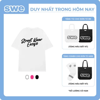 (Tặng Tote Hoặc Tặng Combo Tote và Vớ) Áo Thun Unisex Local Brand SWE SIGNATURE TEE - White