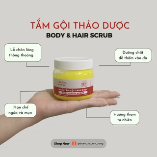 [200g] Muối tắm gội tẩy tế bào chết da đầu, tóc và cơ thể ASBA Body & Hair Scrub 200g