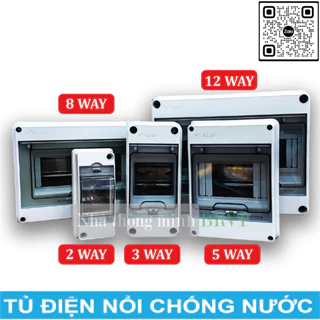 Tủ điện 2 WAY - 3 WAY - 5 WAY - 8 WAY - 12 WAY (Mẫu R) chống nước, chống bụi – Tủ điệnngoài trời, Vỏ tủ điện (ETEK)